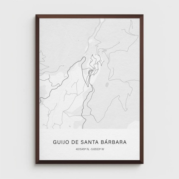 Mapa decorativo de Guijo de Santa Bárbara