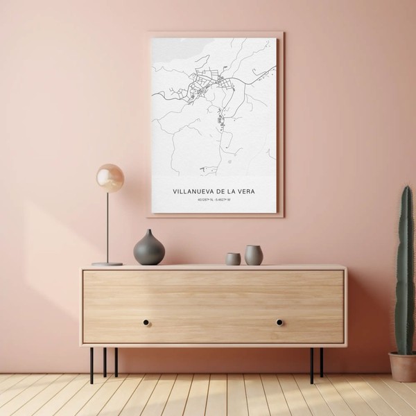 Mapa decorativo de Villanueva de la Vera