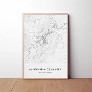Mapa decorativo de Aldeanueva de la Vera