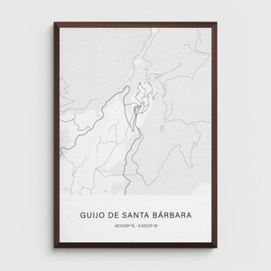 Mapa decorativo de Guijo de Santa Bárbara